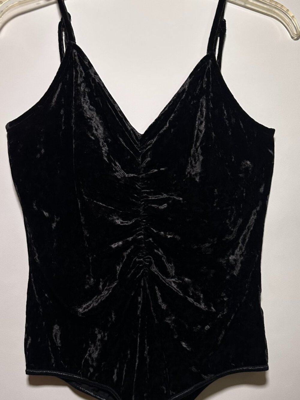 Women's Unbranded Velvet V-Neck Thong BodySuit Size XL